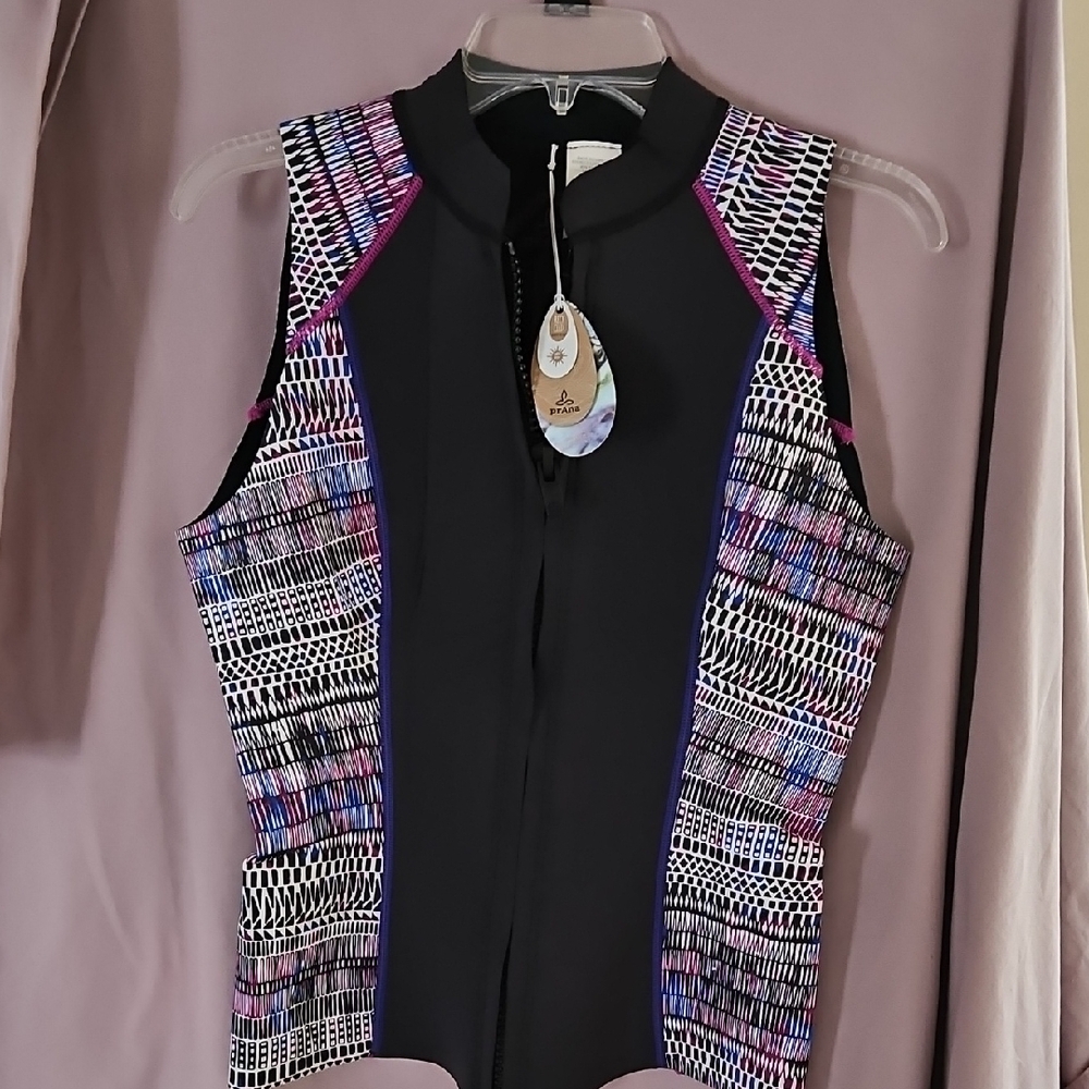 PrAna Kelis Neoprene Zip Vest NWT Size Large